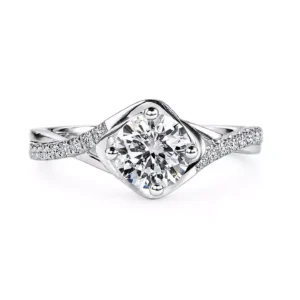 Twisted Head Half-Eternity Ring