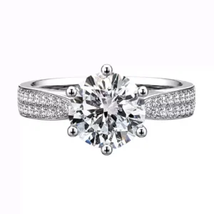 6-Prong Cathedral Pavé Ring