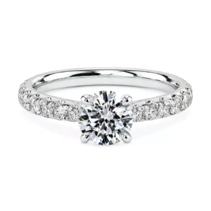 Classic 4-Prong Cathedral Head Half-Eternity Ring